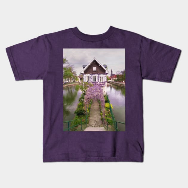 wisteria Kids T-Shirt by psychoshadow